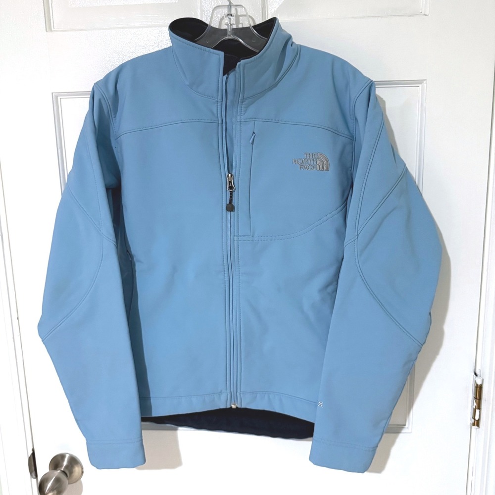 The North Face Apex Bionic Softshell Jacket Light Blue Womens Medium Windproof
